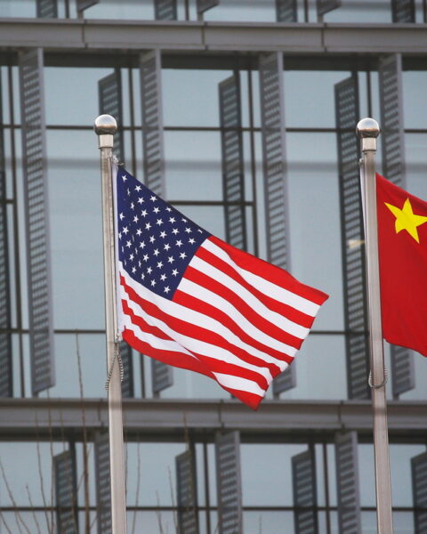 china and us flag